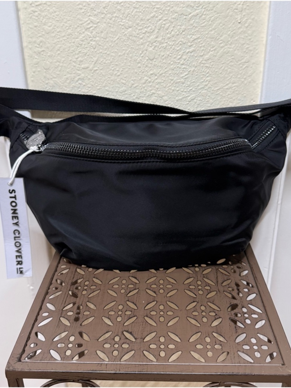 Stoney Clover Lane Black Mini Crossbody Belt Bag